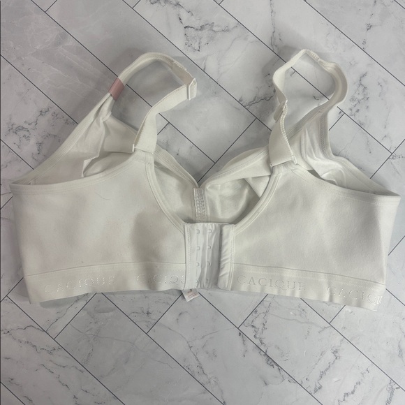 NWT Cacique Lane Bryant Womens Bra White Unlined Full Coverage NO WIRE 40D - Picture 4 of 13